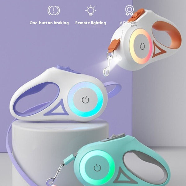 Dog Retractable Leash And Dog Collar