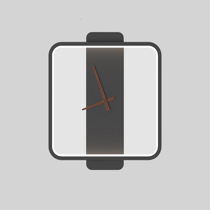 Nordic Wall Lamp Bedroom Clock