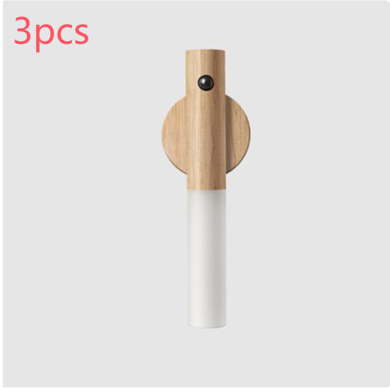 Auto LED Magnetic Wood Wireless Night Light