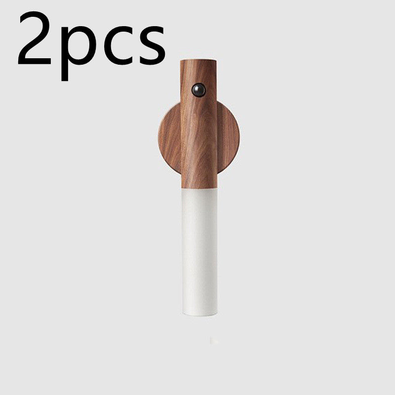 Auto LED Magnetic Wood Wireless Night Light