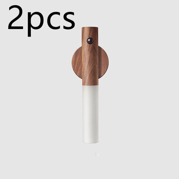 Auto LED Magnetic Wood Wireless Night Light
