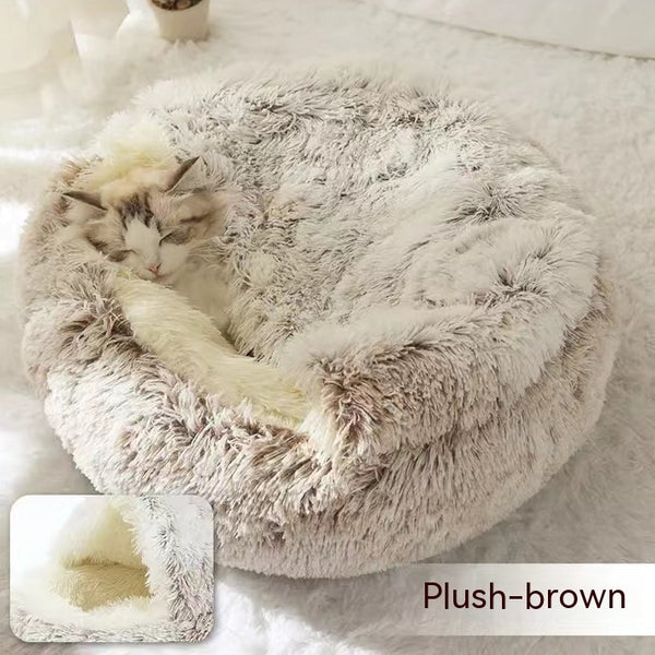 Pet Winter Bed Round Plush